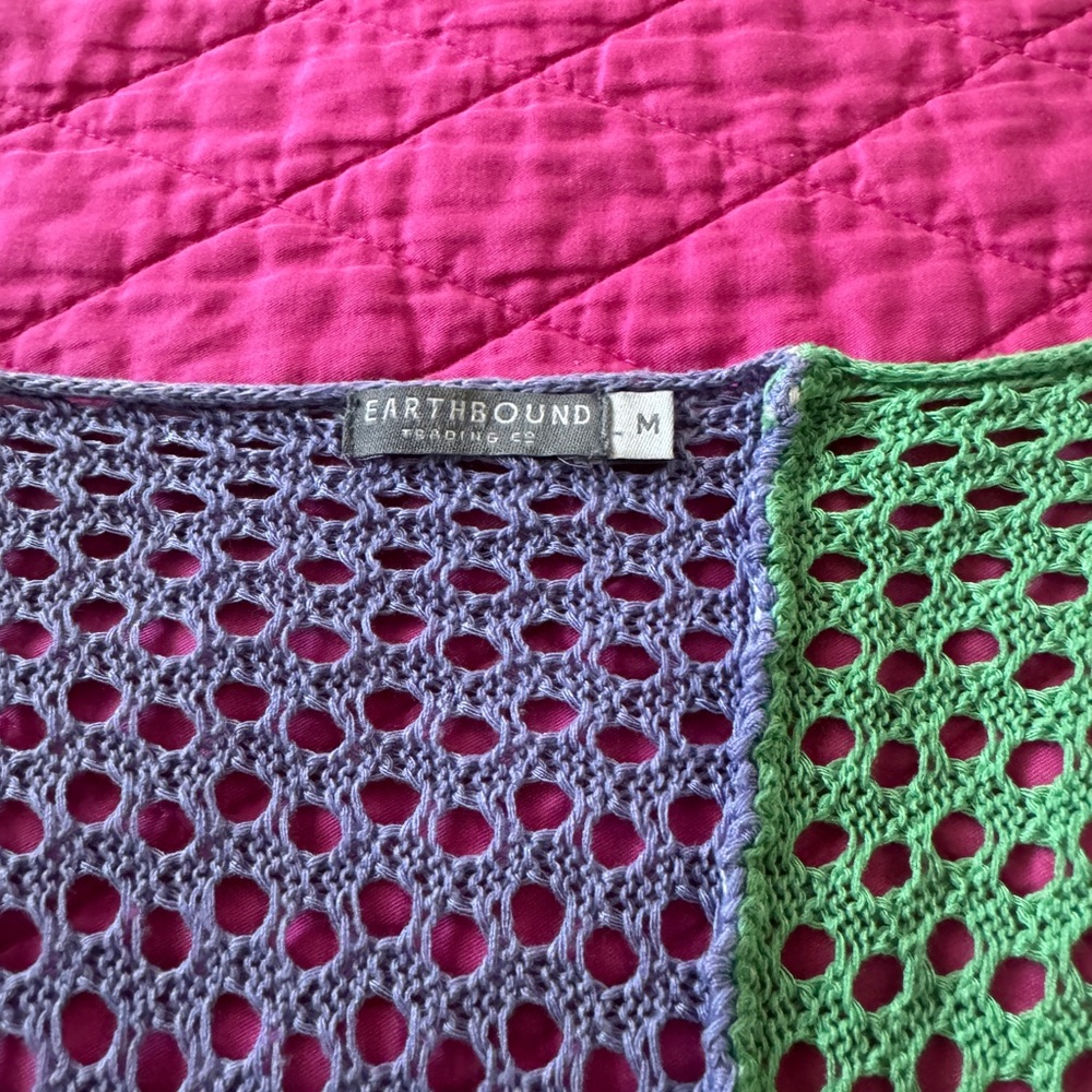 Colorful Patchwork Women's Sweater - Picture 3 of 3